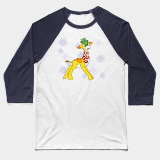 Jeff the Giraffe Christmas Baseball T-Shirt